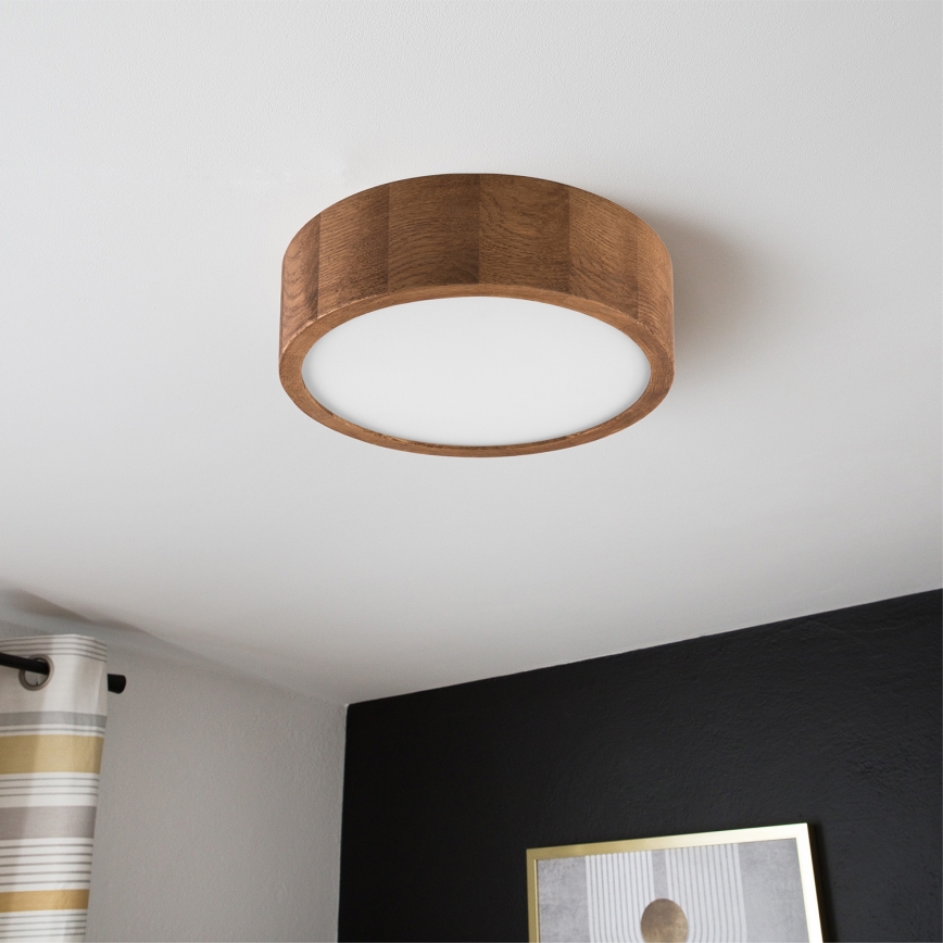 Brilagi - Iluminação de teto LED CARVALHO 1xE27/60W/230V carvalho cereja diâmetro 27 cm