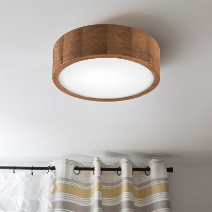 Brilagi - Iluminação de teto LED CARVALHO 1xE27/60W/230V carvalho cereja diâmetro 27 cm