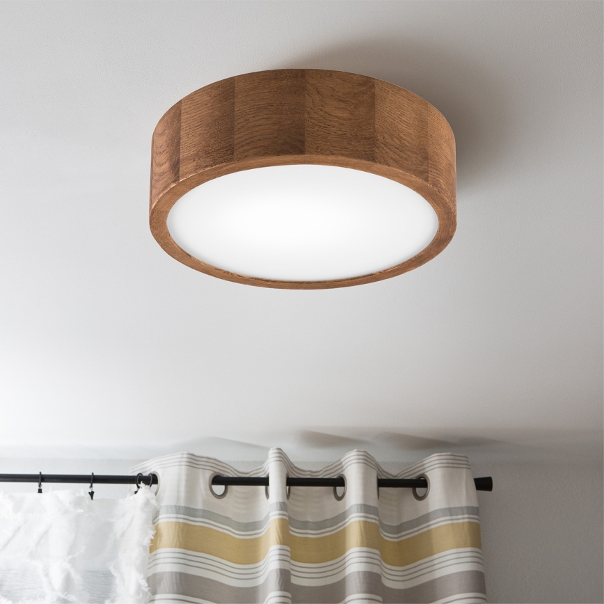 Brilagi - Iluminação de teto LED CARVALHO 1xE27/60W/230V carvalho cereja diâmetro 27 cm