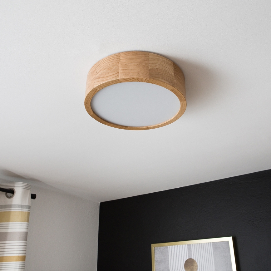 Brilagi - Iluminação de teto LED CARVALHO 1xE27/60W/230V carvalho diâmetro 27,5 cm