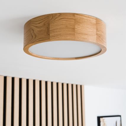 Brilagi - Iluminação de teto LED CARVALHO 1xE27/60W/230V carvalho diâmetro 27,5 cm