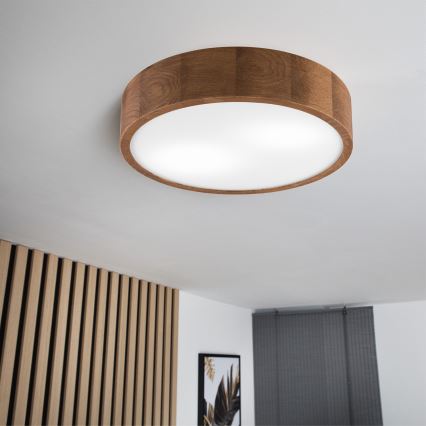 Brilagi - Iluminação de teto LED CARVALHO 2xE27/60W/230V carvalho cereja diâmetro 37 cm