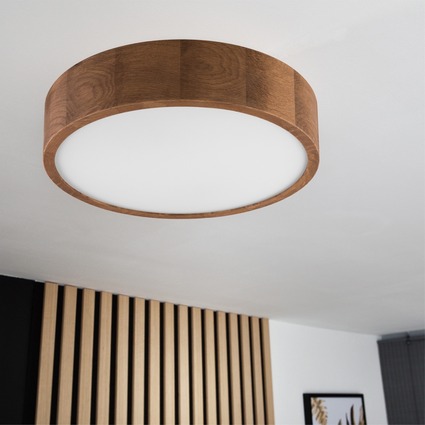 Brilagi - Iluminação de teto LED CARVALHO 2xE27/60W/230V carvalho cereja diâmetro 37 cm