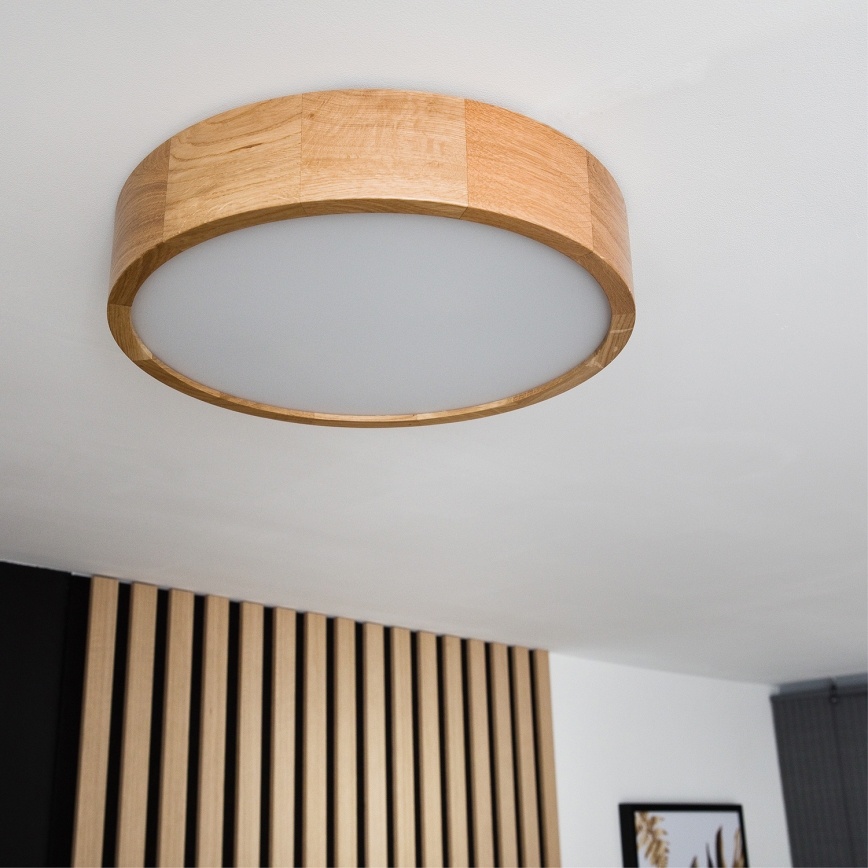 Brilagi - Iluminação de teto LED CARVALHO 2xE27/60W/230V carvalho diâmetro 37,5 cm