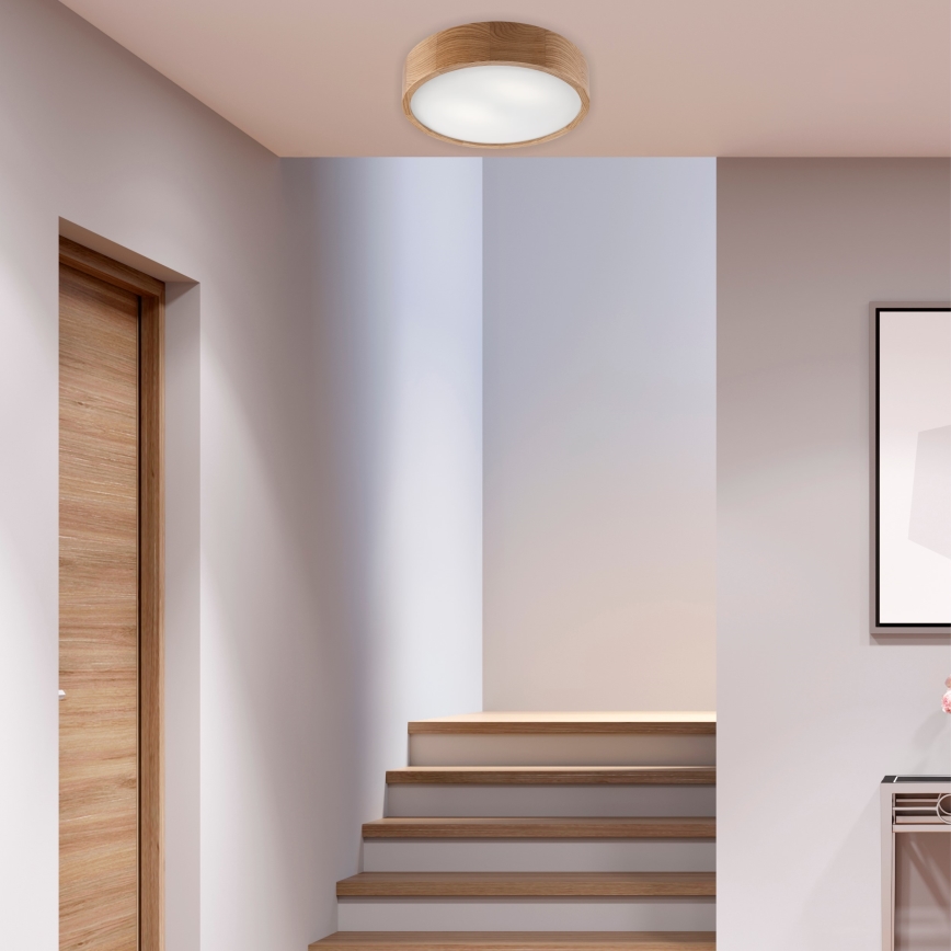 Brilagi - Iluminação de teto LED CARVALHO 2xE27/60W/230V carvalho diâmetro 37,5 cm