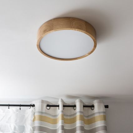 Brilagi - Iluminação de teto LED CARVALHO 2xE27/60W/230V carvalho diâmetro 37,5 cm