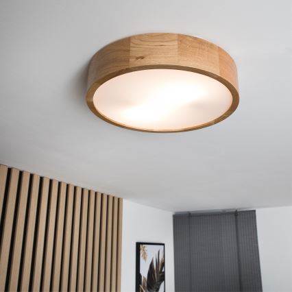 Brilagi - Iluminação de teto LED CARVALHO 2xE27/60W/230V carvalho diâmetro 37,5 cm