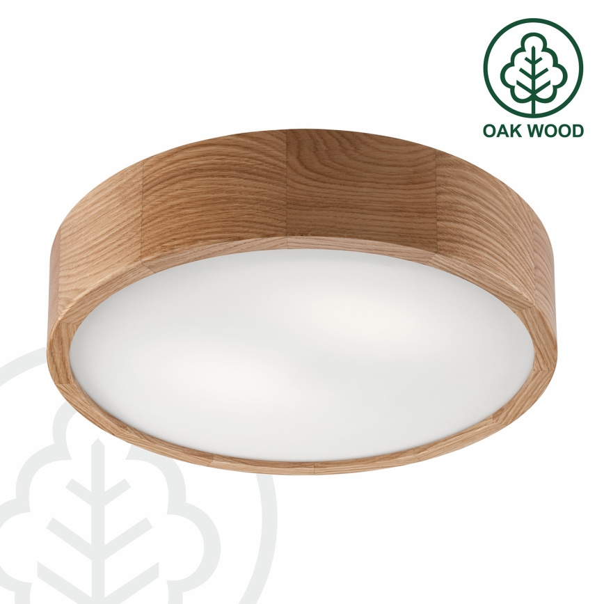 Brilagi - Iluminação de teto LED CARVALHO 2xE27/60W/230V carvalho diâmetro 37,5 cm