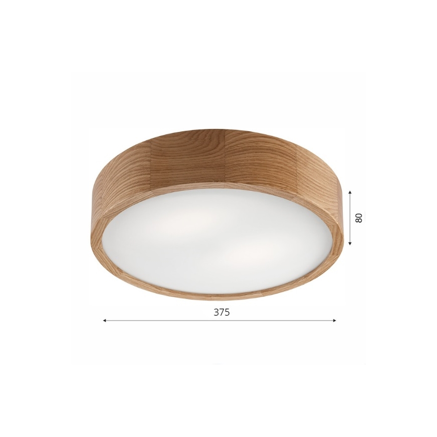 Brilagi - Iluminação de teto LED CARVALHO 2xE27/60W/230V carvalho diâmetro 37,5 cm