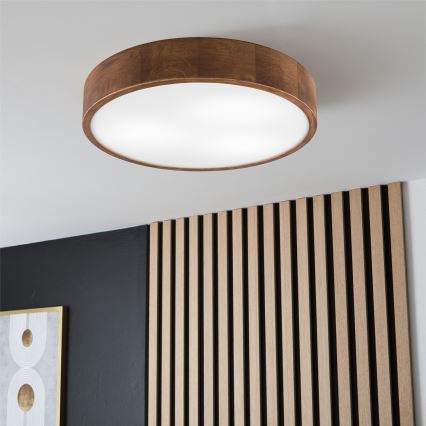 Brilagi - Iluminação de teto LED CARVALHO 3xE27/60W/230V carvalho cereja diâmetro 47 cm