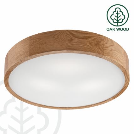 Brilagi - Iluminação de teto LED CARVALHO 3xE27/60W/230V carvalho diâmetro 47,5 cm