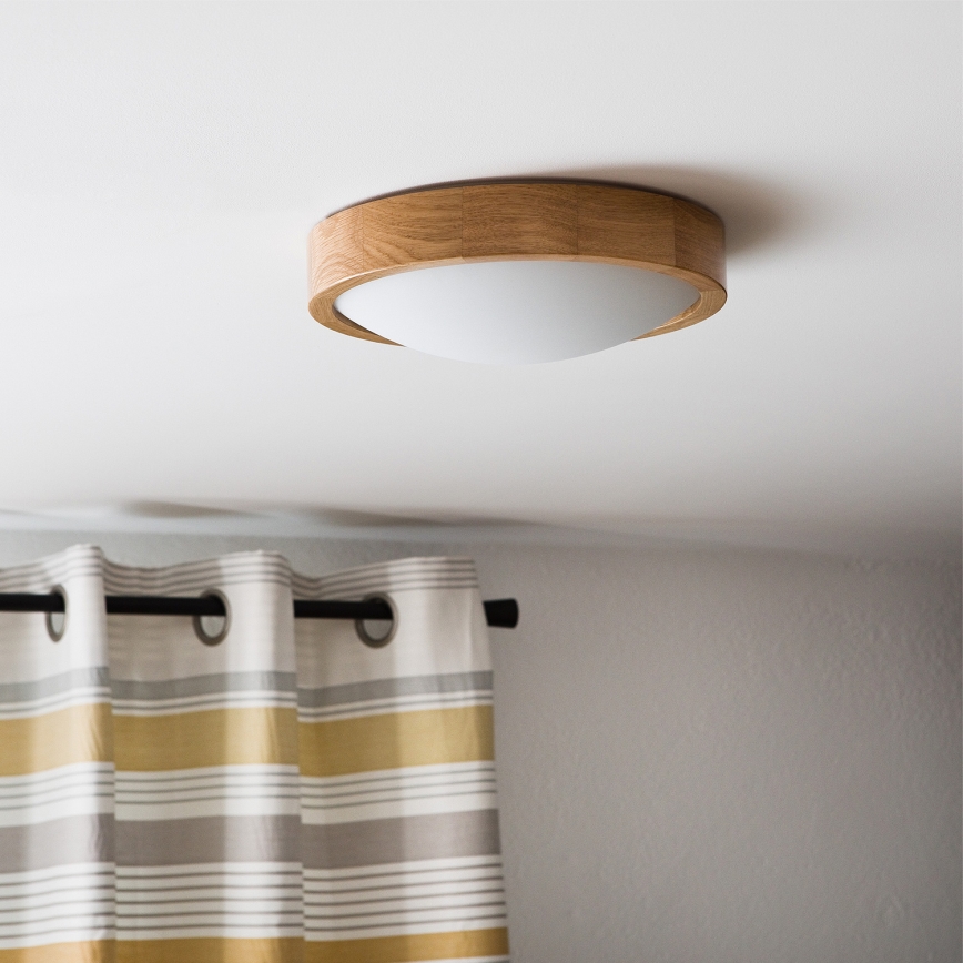Brilagi - Iluminação de teto LED CARVALHO SLIM 1xE27/60W/230V carvalho diâmetro 27 cm