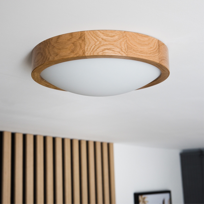 Brilagi - Iluminação de teto LED CARVALHO SLIM 1xE27/60W/230V carvalho diâmetro 27 cm