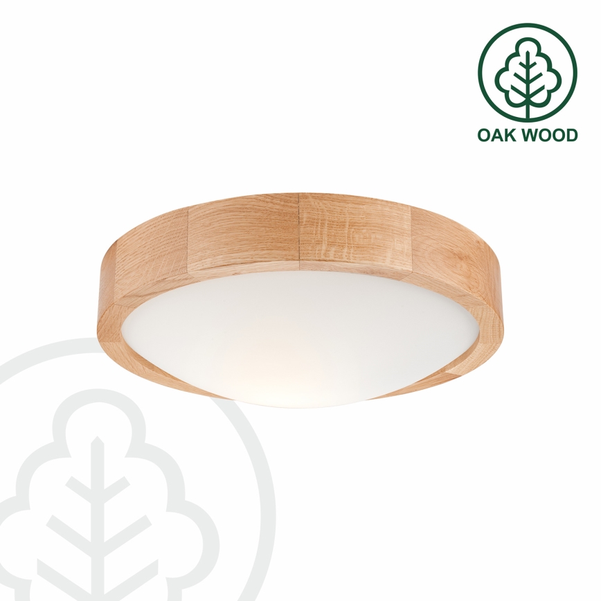 Brilagi - Iluminação de teto LED CARVALHO SLIM 1xE27/60W/230V carvalho diâmetro 27 cm