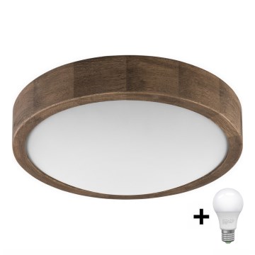 Brilagi - Iluminação de teto LED CARVALHO SLIM 1xE27/60W/230V carvalho diâmetro 27 cm