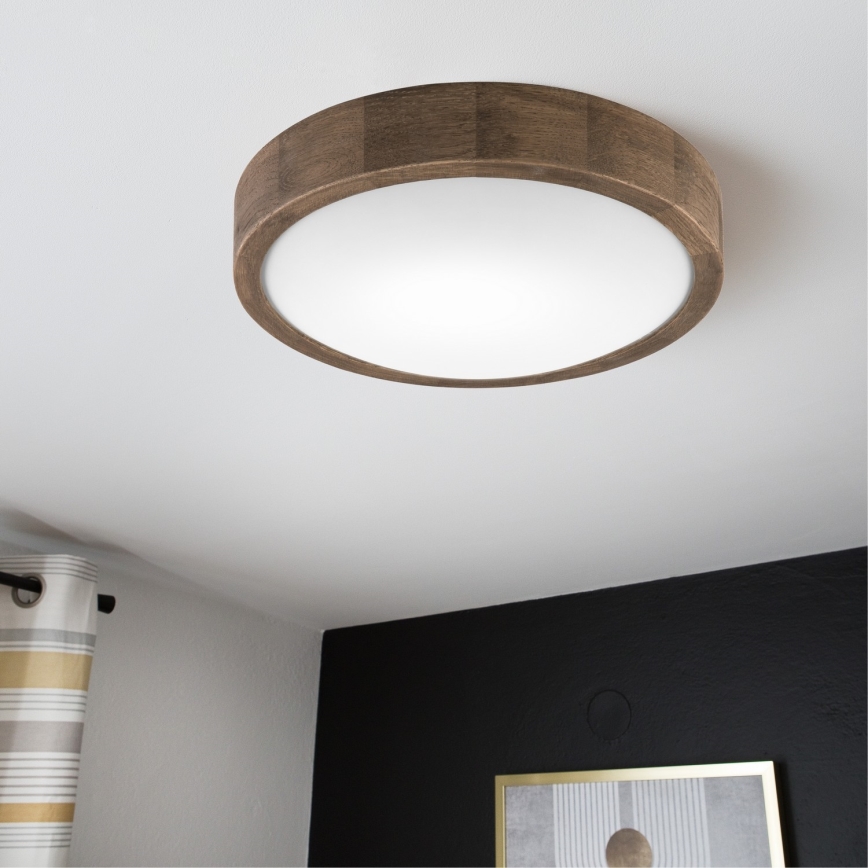 Brilagi - Iluminação de teto LED CARVALHO SLIM 1xE27/60W/230V carvalho diâmetro 27 cm