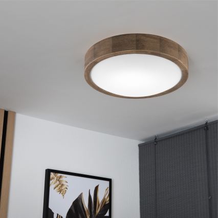 Brilagi - Iluminação de teto LED CARVALHO SLIM 1xE27/60W/230V carvalho diâmetro 27 cm