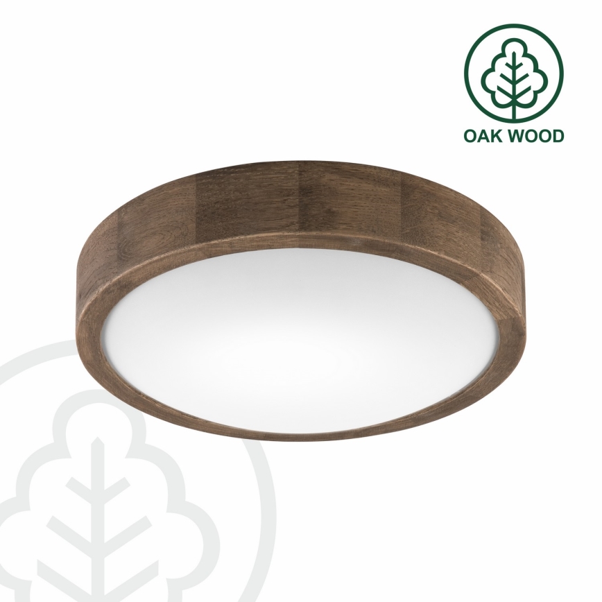 Brilagi - Iluminação de teto LED CARVALHO SLIM 1xE27/60W/230V carvalho diâmetro 27 cm