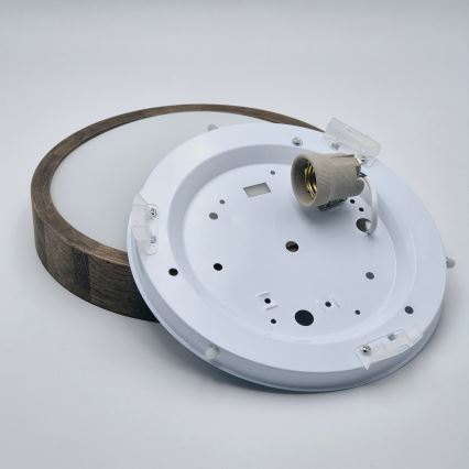 Brilagi - Iluminação de teto LED CARVALHO SLIM 1xE27/60W/230V carvalho diâmetro 27 cm