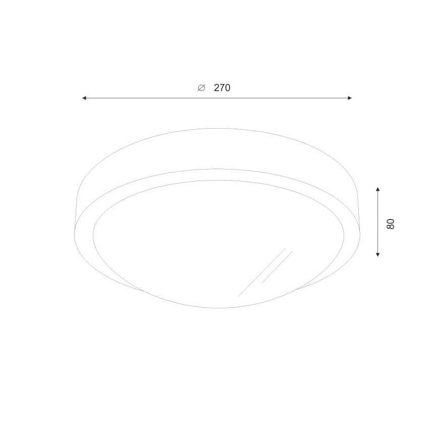 Brilagi - Iluminação de teto LED CARVALHO SLIM 1xE27/60W/230V carvalho diâmetro 27 cm