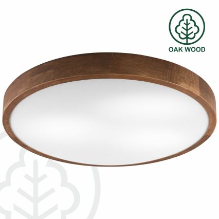 Brilagi - Iluminação de teto LED CARVALHO SLIM 3xE27/60W/230V carvalho cereja diâmetro 47 cm