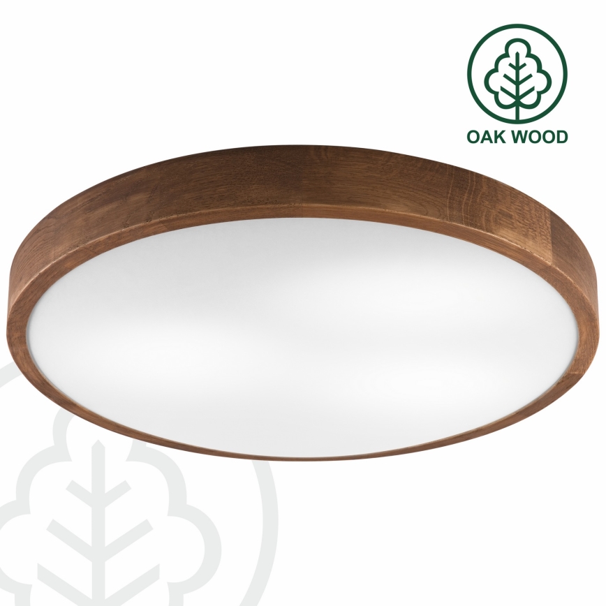 Brilagi - Iluminação de teto LED CARVALHO SLIM 3xE27/60W/230V carvalho cereja diâmetro 47 cm