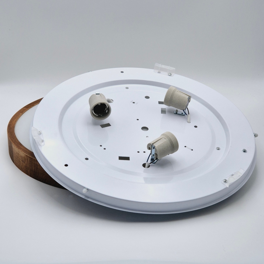 Brilagi - Iluminação de teto LED CARVALHO SLIM 3xE27/60W/230V carvalho cereja diâmetro 47 cm