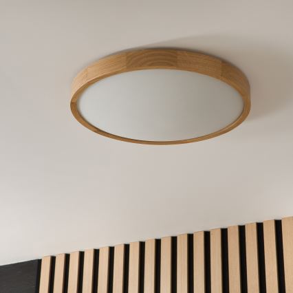 Brilagi - Iluminação de teto LED CARVALHO SLIM 3xE27/60W/230V carvalho diâmetro 47 cm