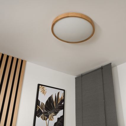 Brilagi - Iluminação de teto LED CARVALHO SLIM 3xE27/60W/230V carvalho diâmetro 47 cm