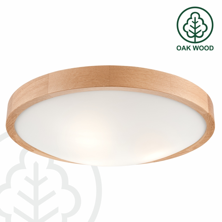 Brilagi - Iluminação de teto LED CARVALHO SLIM 3xE27/60W/230V carvalho diâmetro 47 cm