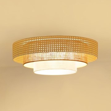 Brilagi - Iluminação de teto LED CEDAR LUNETA LED/26W/230V bege/castanho/creme