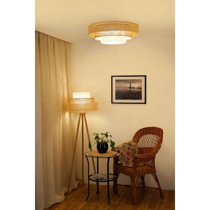 Brilagi - Iluminação de teto LED CEDAR LUNETA LED/26W/230V bege/castanho/creme