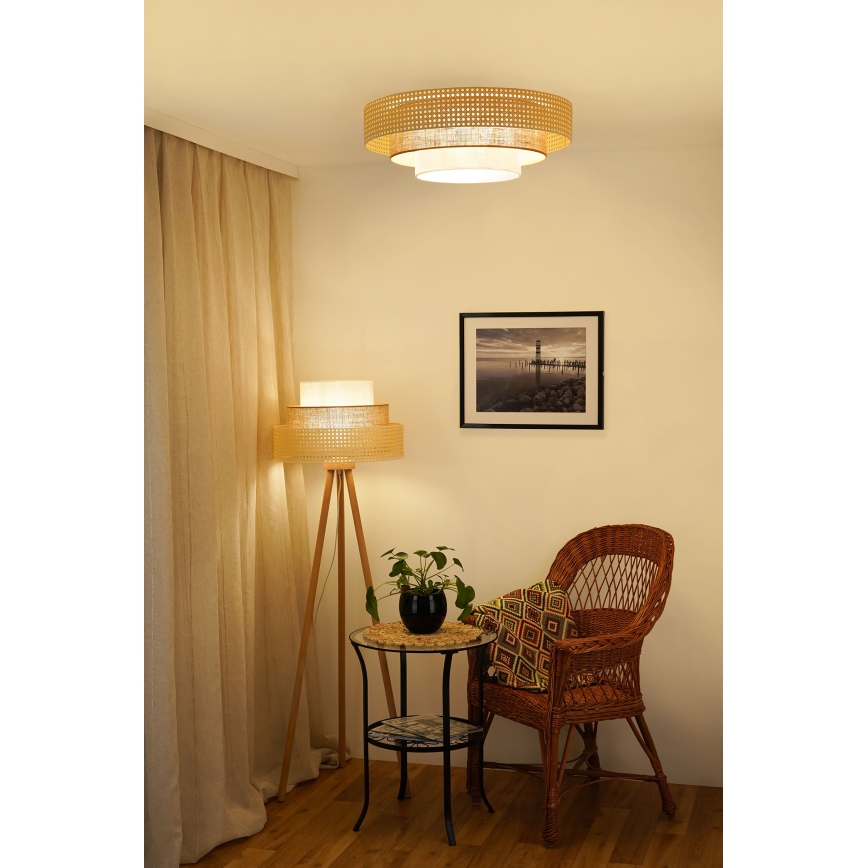 Brilagi - Iluminação de teto LED CEDAR LUNETA LED/26W/230V bege/castanho/creme