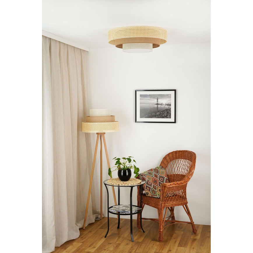 Brilagi - Iluminação de teto LED CEDAR LUNETA LED/26W/230V bege/castanho/creme