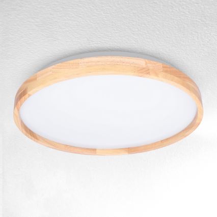 Brilagi - Iluminação de teto LED com regulação ALSON LED/48W/230V 3000-6500K carvalho diâmetro 39,5 cm + comando