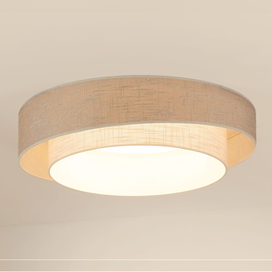 Brilagi - Iluminação de teto LED com regulação DOVER SHINE LED/24W/230V 3000/4000/6500K cinzento/creme + comando