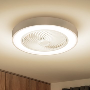 Brilagi - Iluminação de teto LED com regulação e ventoinha LED/30W/230V 3000-6500K branco + comando