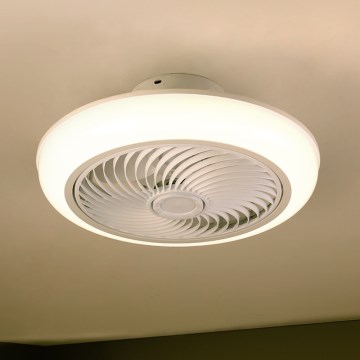 Brilagi - Iluminação de teto LED com regulação e ventoinha LED/30W/230V 3000-6500K branco + comando