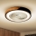 Brilagi - Iluminação de teto LED com regulação e ventoinha LED/30W/230V 3000-6500K preto/carvalho + comando