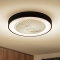 Brilagi - Iluminação de teto LED com regulação e ventoinha LED/30W/230V 3000-6500K preto + comando