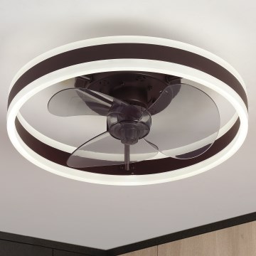 Brilagi - Iluminação de teto LED com regulação e ventoinha LED/30W/230V 3000-6500K preto + comando