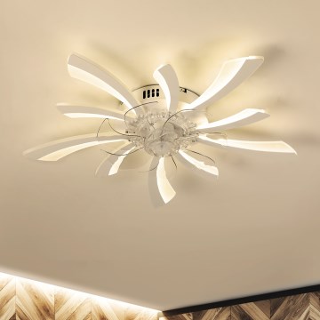 Brilagi - Iluminação de teto LED com regulação e ventoinha LED/50W/230V 3000-6500K branco + comando