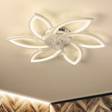 Brilagi - Iluminação de teto LED com regulação e ventoinha LED/50W/230V 3000-6500K branco + comando