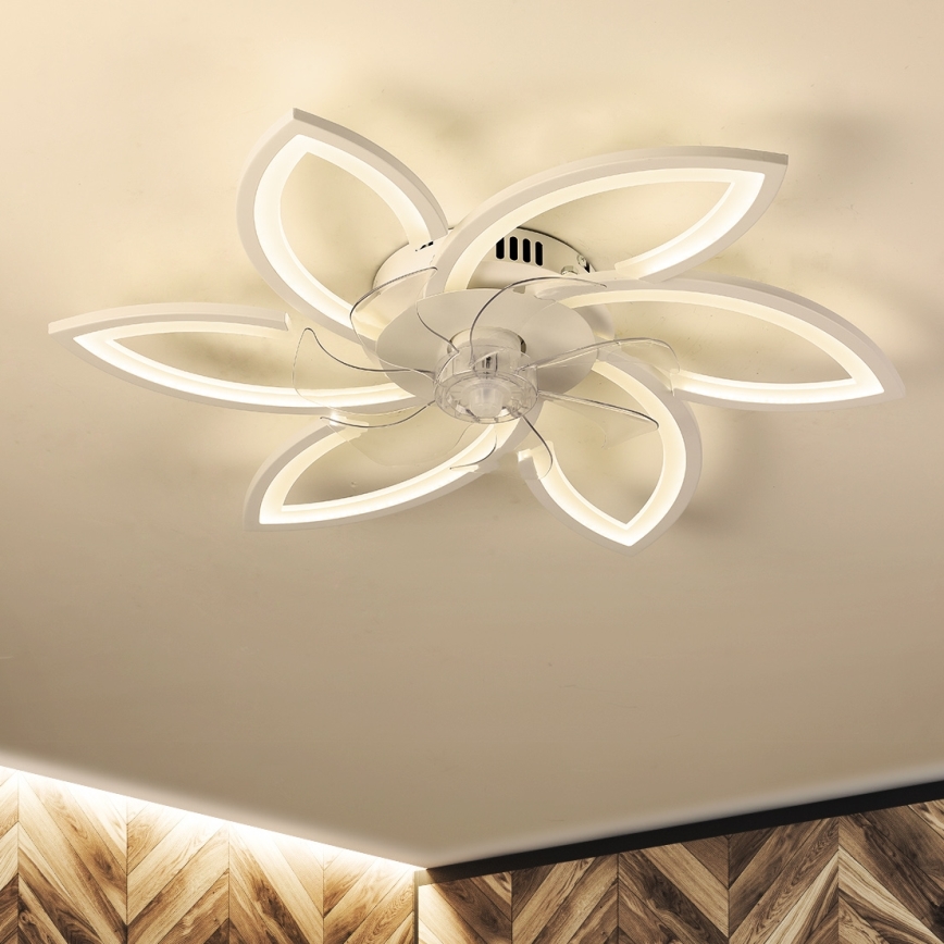 Brilagi - Iluminação de teto LED com regulação e ventoinha LED/50W/230V 3000-6500K branco + comando