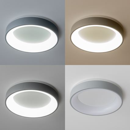 Brilagi - Iluminaçao de teto LED com regulação FALCON LED/80W/230V 3000-6500K cinzenta + controlo remoto