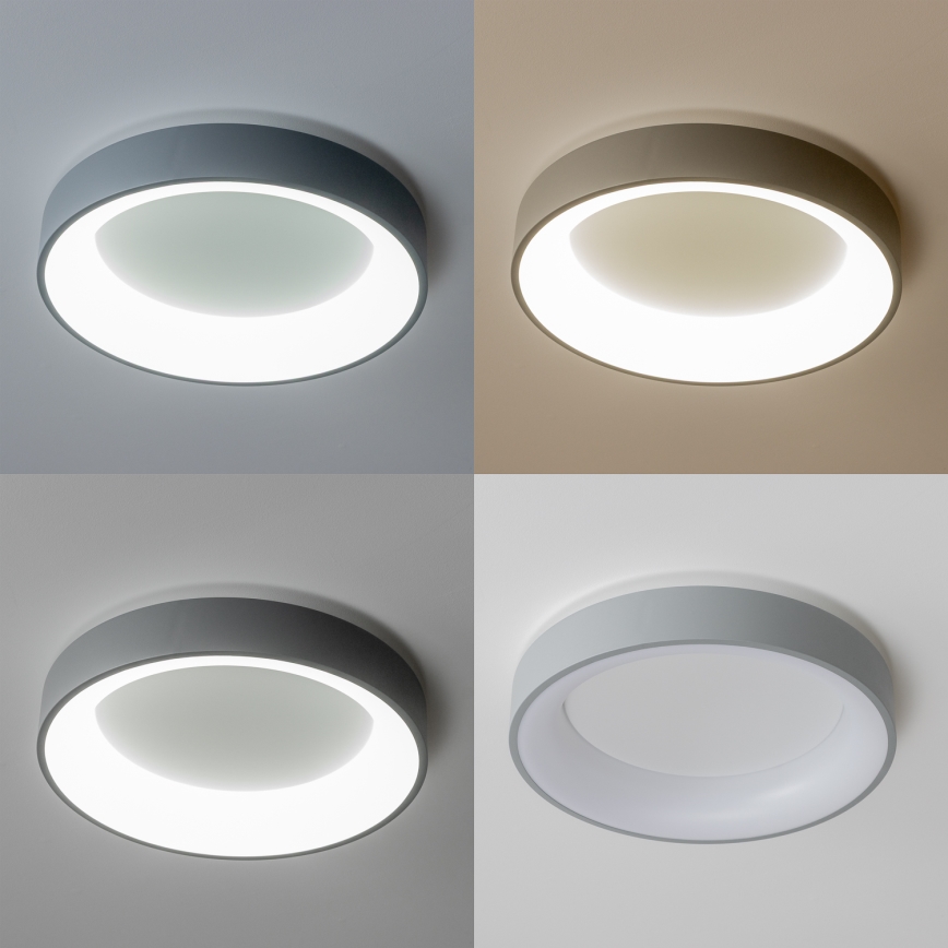 Brilagi - Iluminaçao de teto LED com regulação FALCON LED/80W/230V 3000-6500K cinzenta + controlo remoto