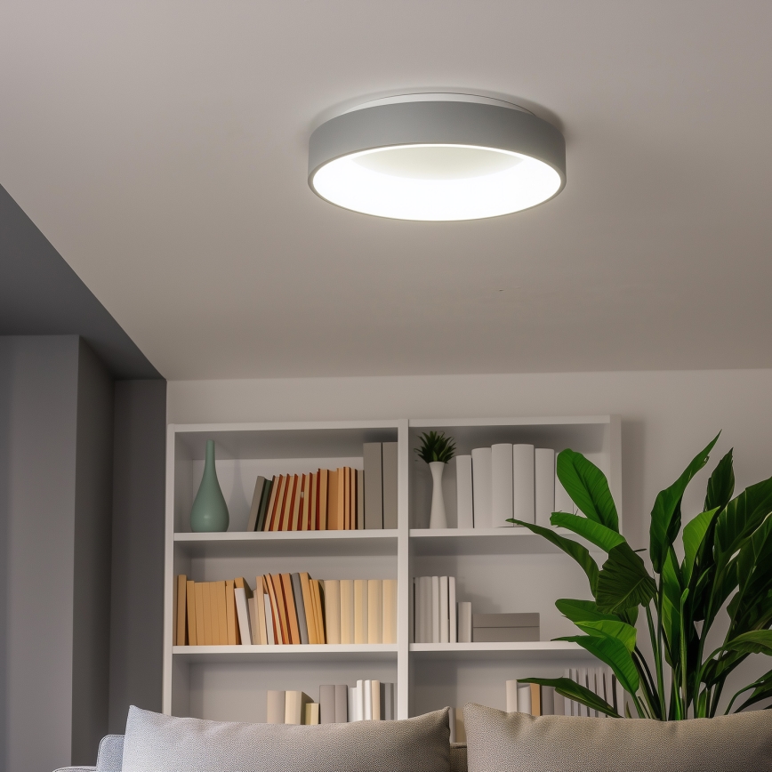 Brilagi - Iluminaçao de teto LED com regulação FALCON LED/80W/230V 3000-6500K cinzenta + controlo remoto