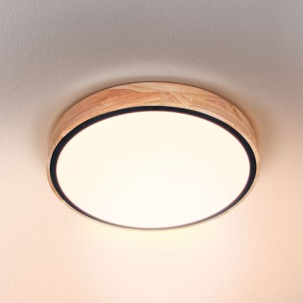 Brilagi - Iluminação de teto LED com regulação GLORIA LED/48W/230V 3000-6500K carvalho diâmetro 40 cm + comando