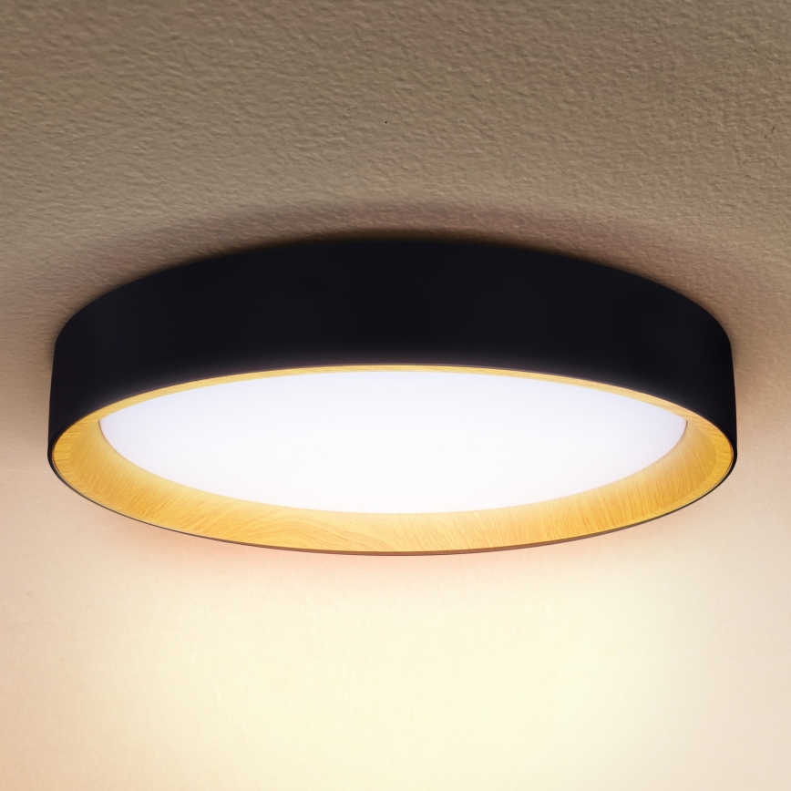 Brilagi - Iluminação de teto LED com regulação LARIOS LED/60W/230V 3000-6500K ø 49 cm preto + comando