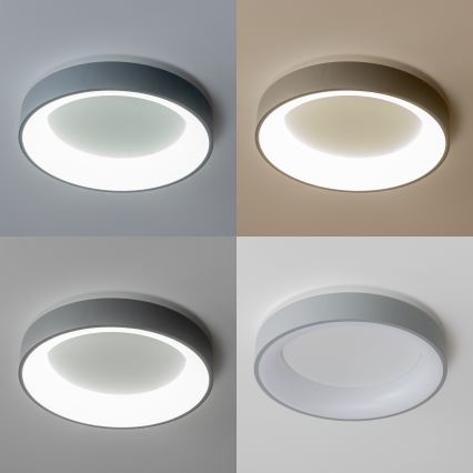 Brilagi - Iluminação de teto LED com regulação FALCON LED/40W/230V 3000-6500K cinzenta + controlo remoto